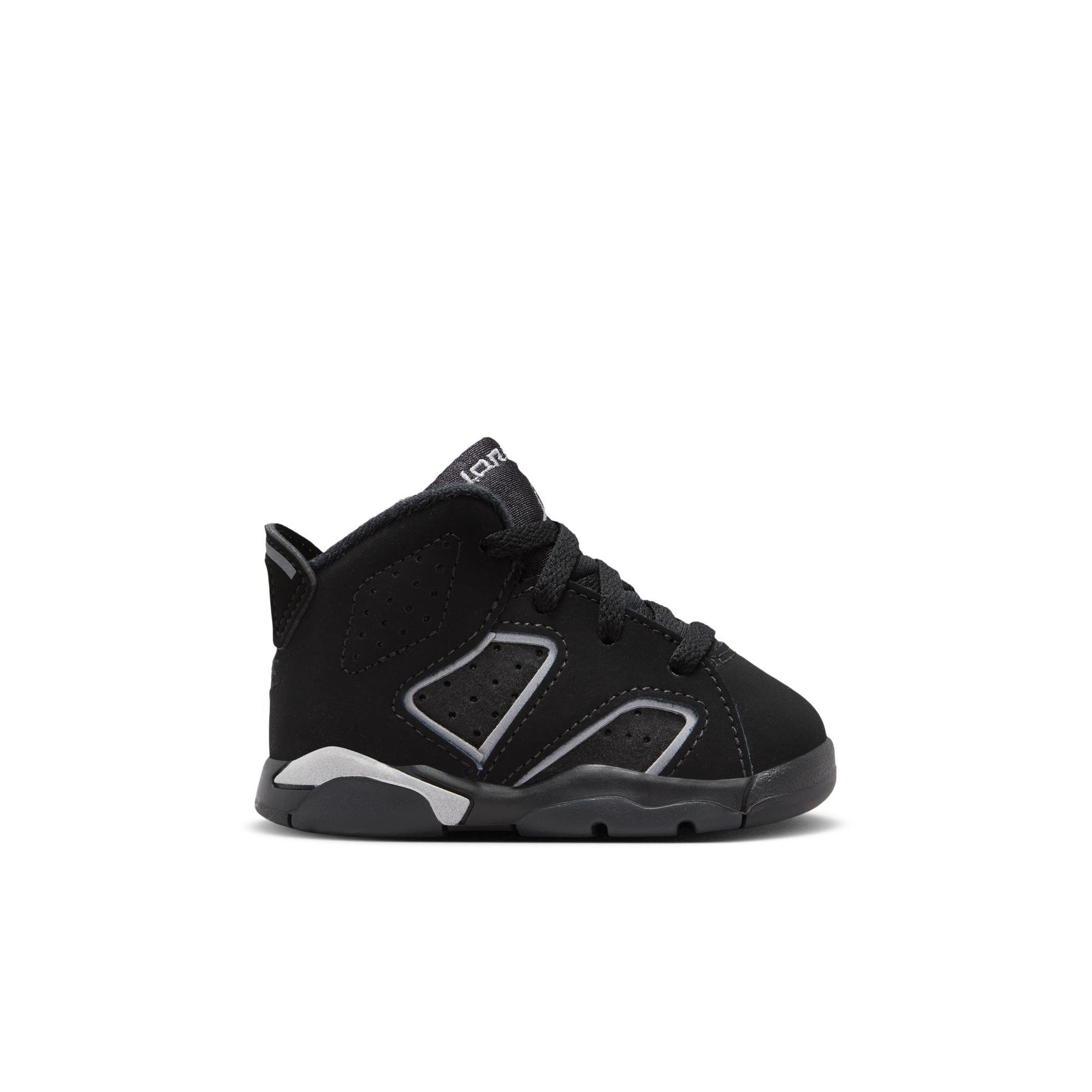 Jordan 6 Retro &ldquo;Cap and Gown&rdquo; Toddler Kids' Shoe - BLACK/REFLECT SILVER